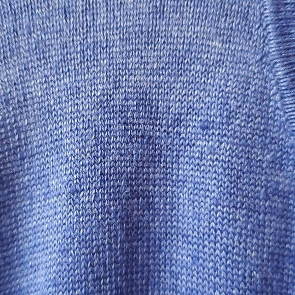 TALBOTS 100% LINEN BRIGHT BLUE SWEATER SIZE LARGE - Picture 3 of 9